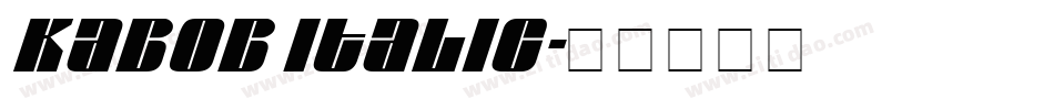 Kabob Italic字体转换